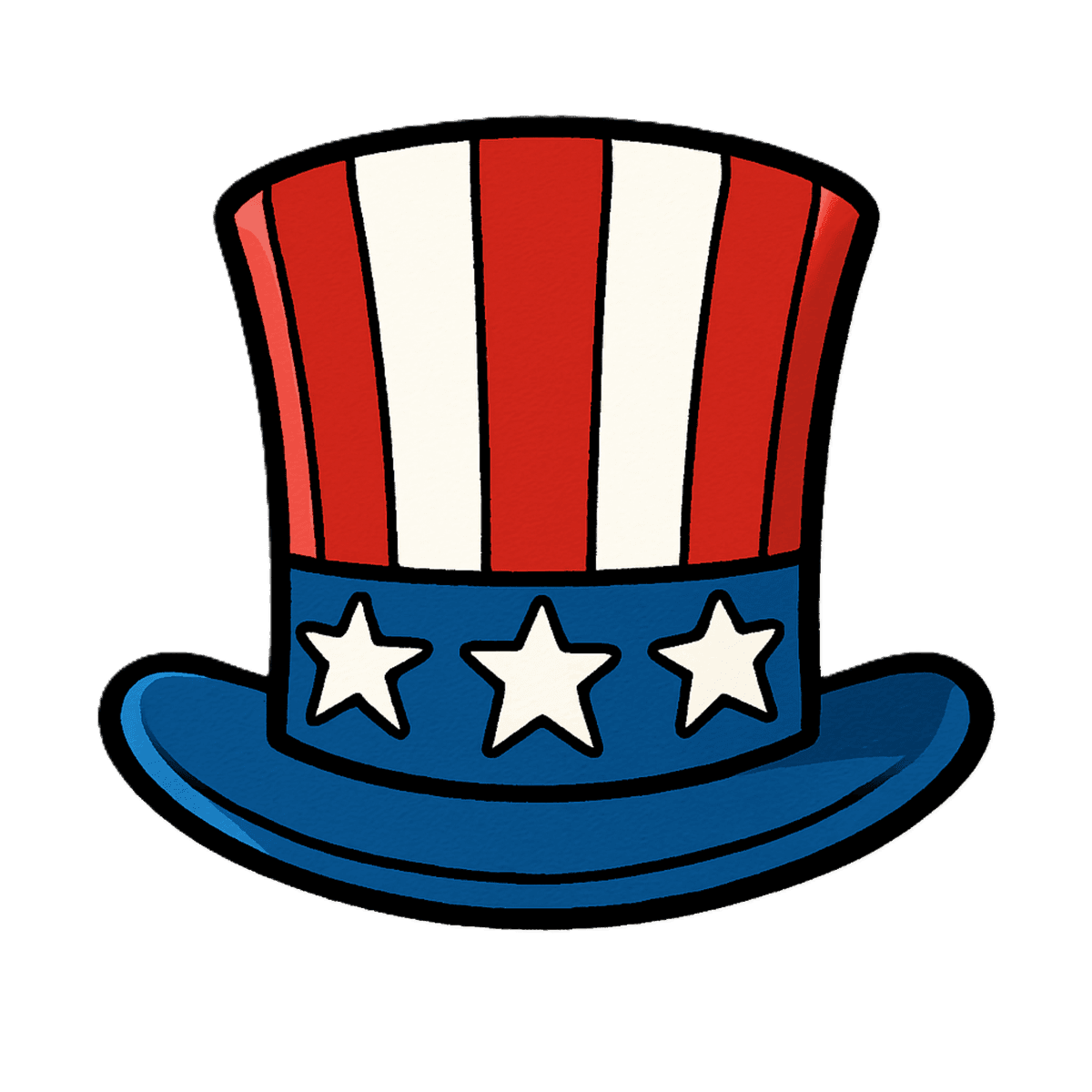 Uncle Sam hat tile for a Fourth of July license plate frame