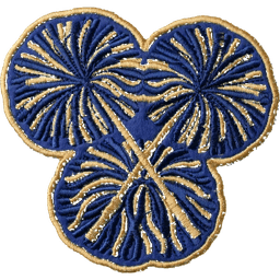 Cheer badge tile for a custom school license plate frame