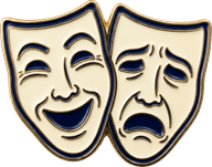 Drama badge tile for a custom school license plate frame