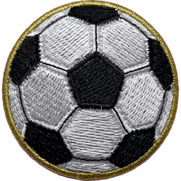 Soccer badge tile for a custom school license plate frame